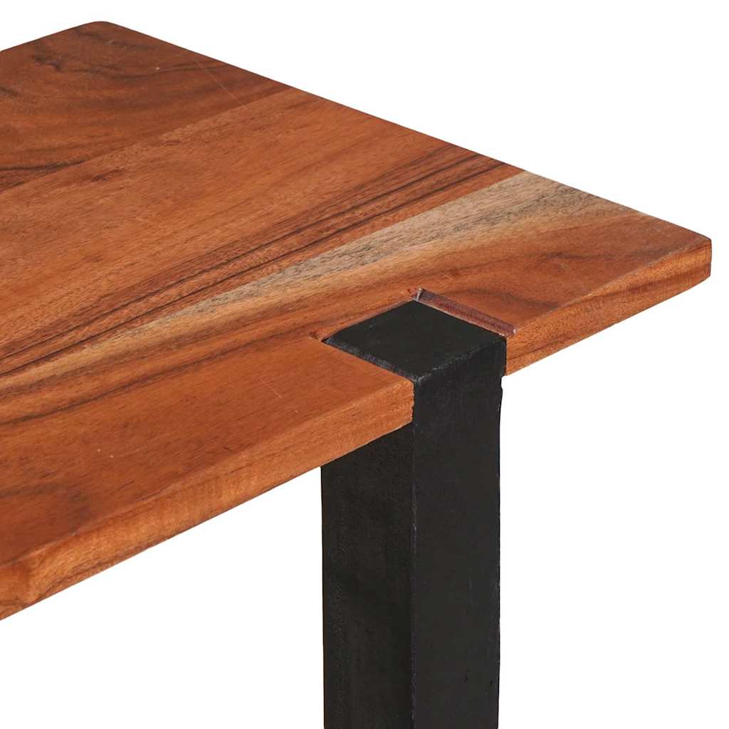 vidaXL Konsola z półką Brązowy i czarny 110 x 30 x 75 cm