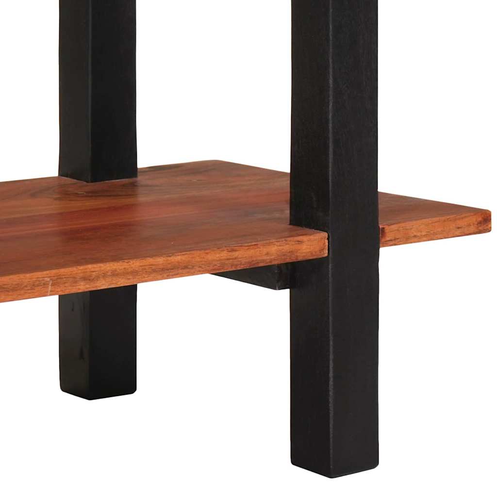 vidaXL Konsola z półką Brązowy i czarny 110 x 30 x 75 cm
