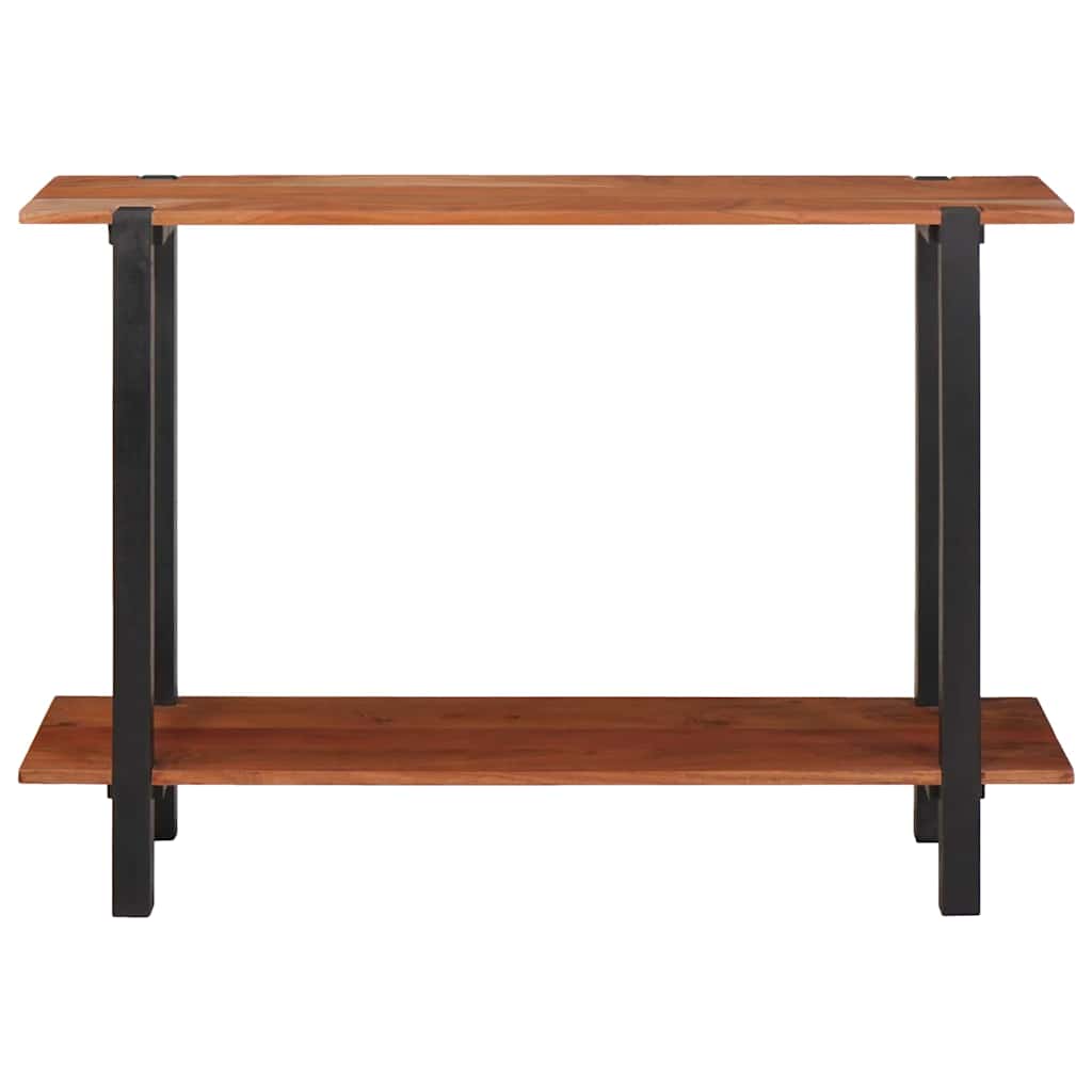 vidaXL Konsola z półką Brązowy i czarny 110 x 30 x 75 cm