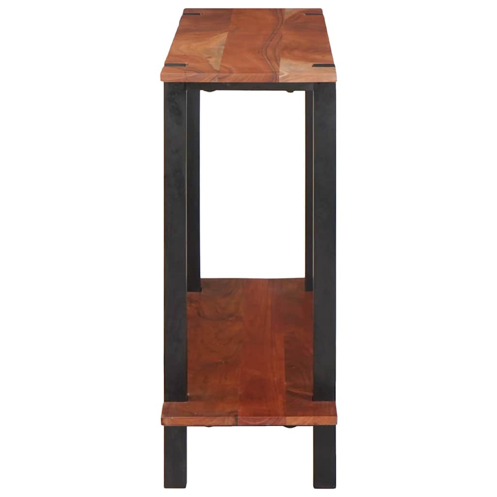 vidaXL Konsola z półką Brązowy i czarny 110 x 30 x 75 cm