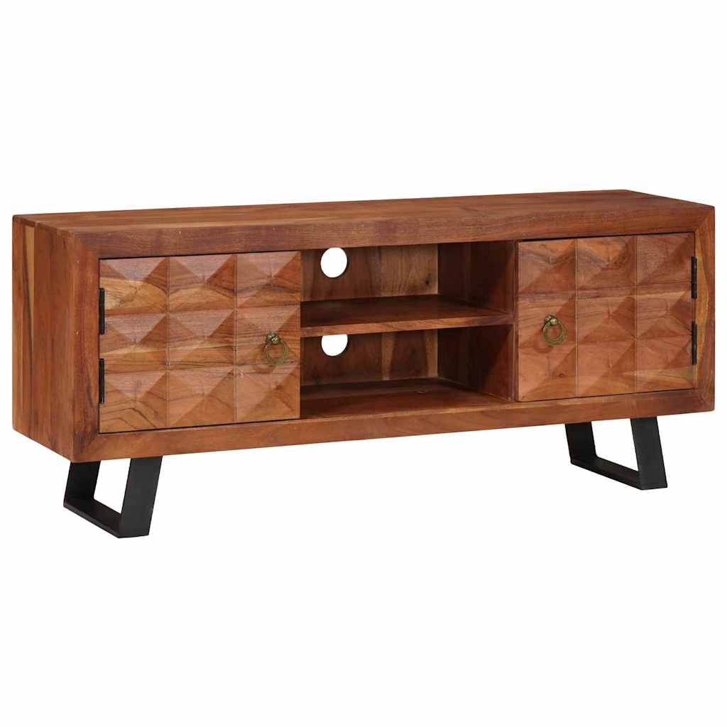 vidaXL Szafka pod telewizor z półką miodowy brąz 112 x 30 x 48 cm