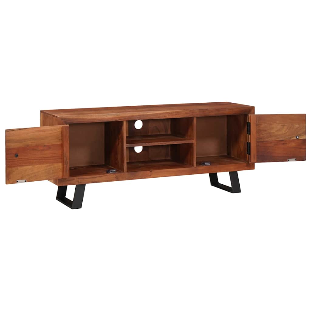 vidaXL Szafka pod telewizor z półką miodowy brąz 112 x 30 x 48 cm