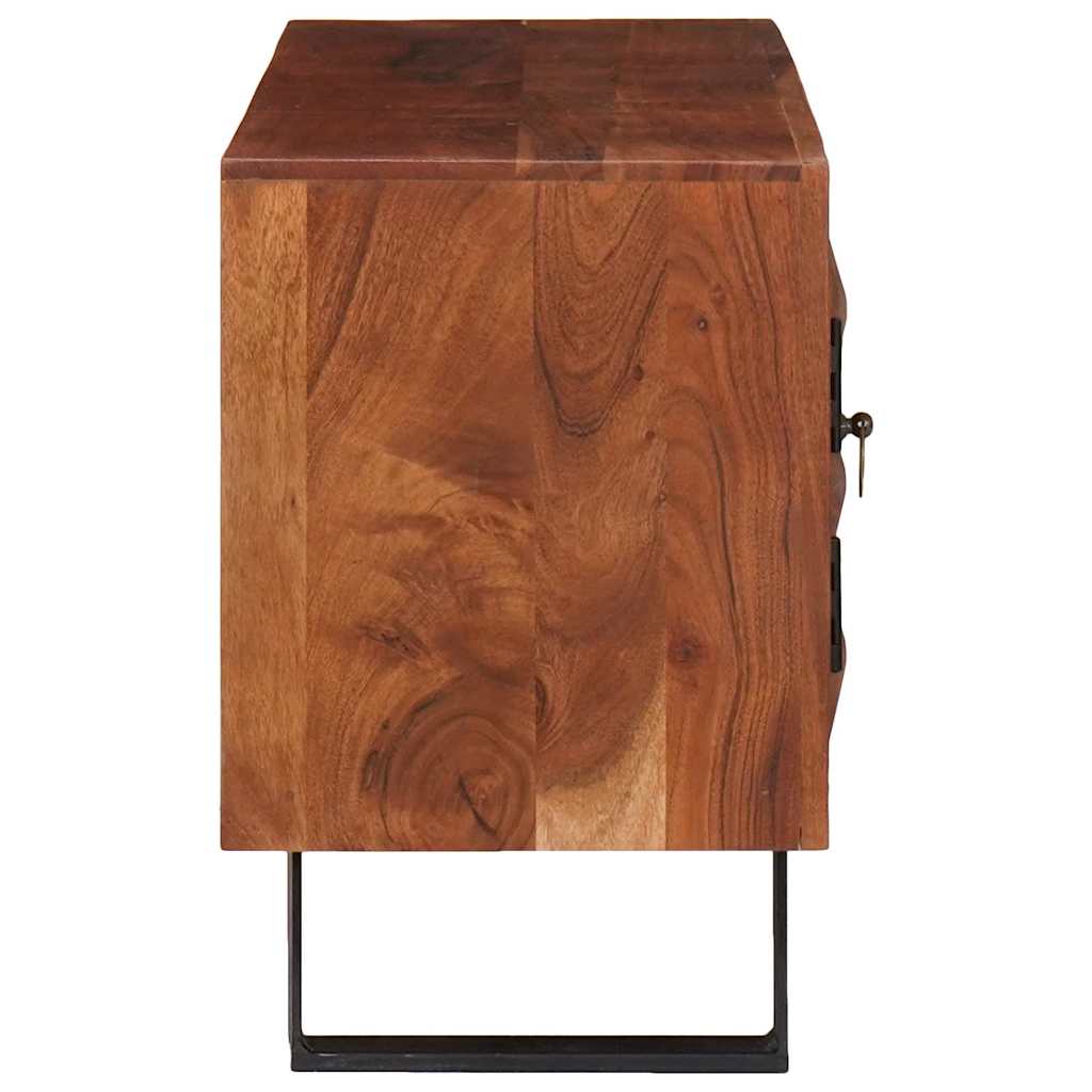 vidaXL Szafka pod telewizor z półką miodowy brąz 112 x 30 x 48 cm