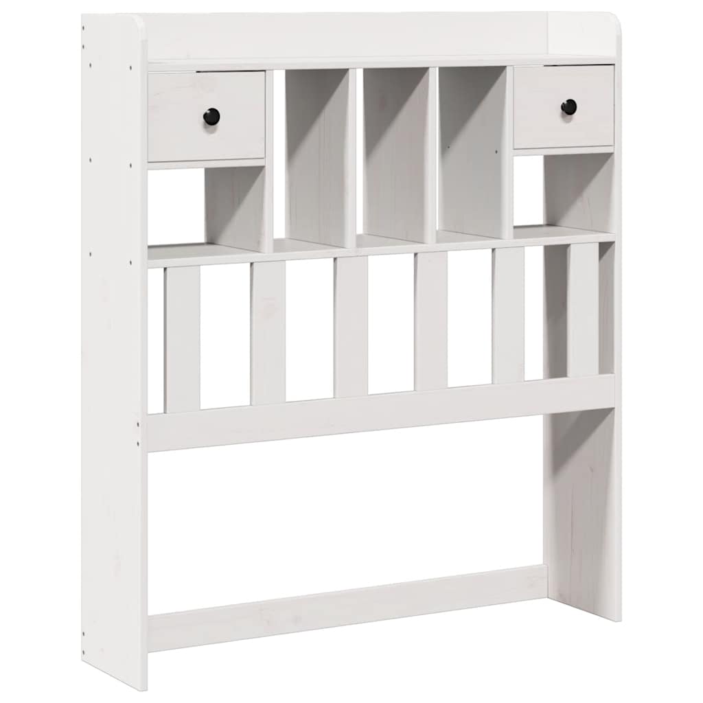 vidaXL Łóżko z regałem, bez materaca, białe, 75x190 cm, sosnowe