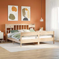 vidaXL Łóżko z regałem, bez materaca, 180x200 cm, lite drewno sosnowe