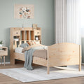 vidaXL Łóżko z regałem, bez materaca, 100x200 cm, sosnowe