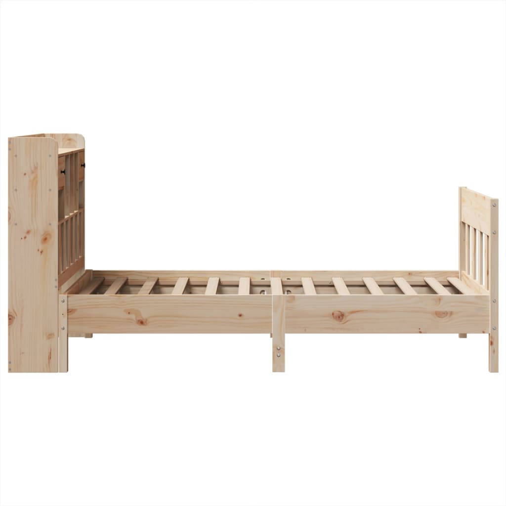 vidaXL Rama łóżka bez materaca, 75x190 cm, lite drewno sosnowe