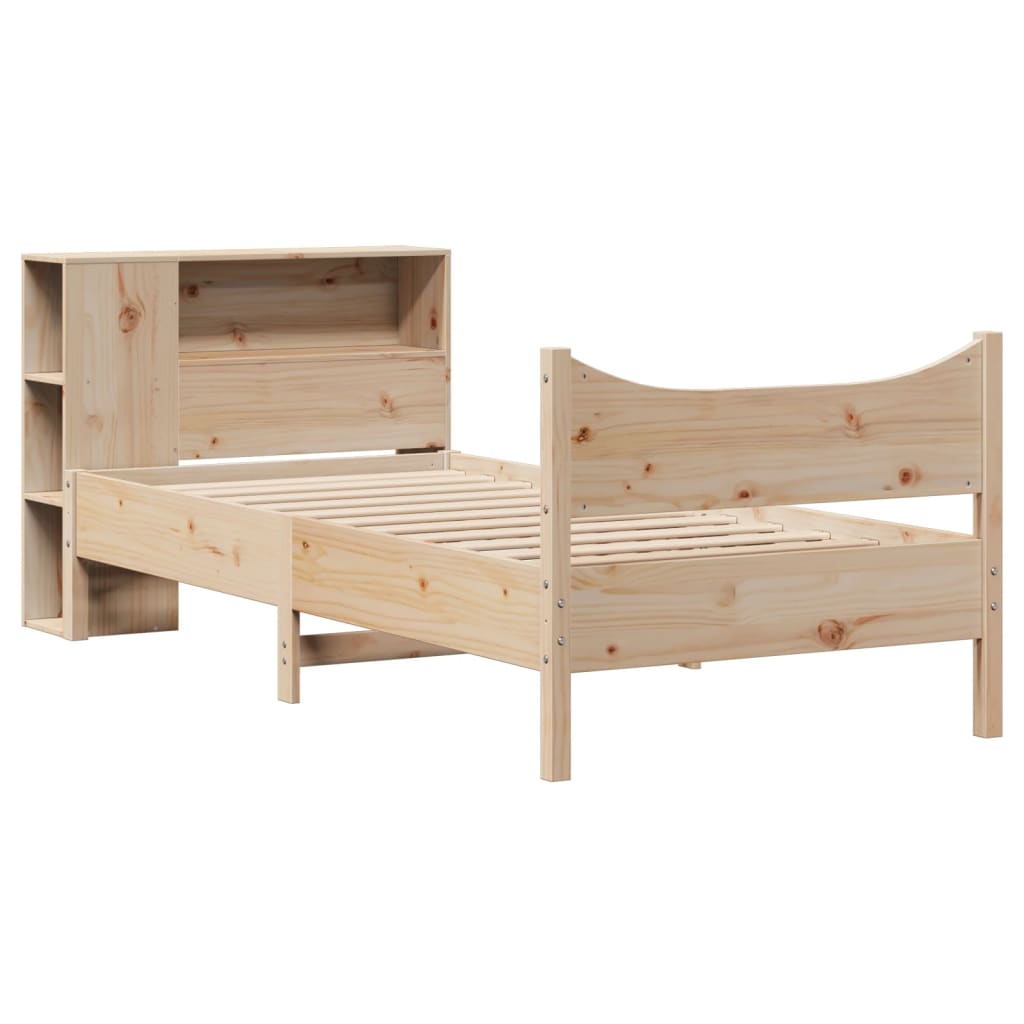 vidaXL Rama łóżka bez materaca, 75x190 cm, lite drewno sosnowe