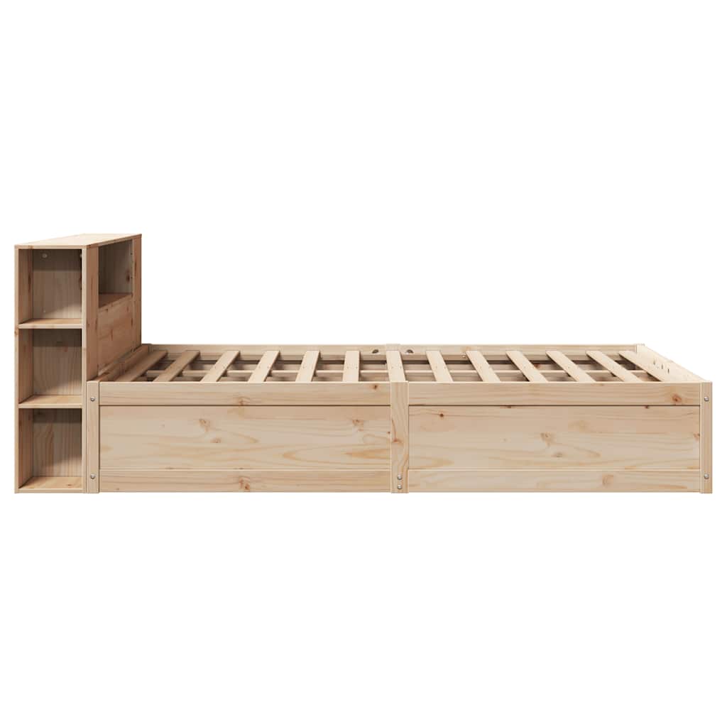 vidaXL Rama łóżka bez materaca, 135x190 cm, lite drewno sosnowe