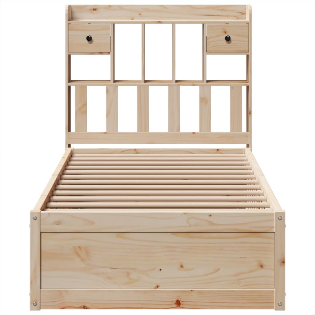 vidaXL Rama łóżka bez materaca, 90x190 cm, lite drewno sosnowe