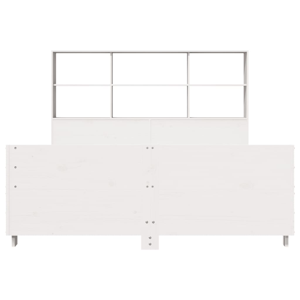 vidaXL Rama łóżka bez materaca, biała, 160x200 cm, lite drewno sosnowe