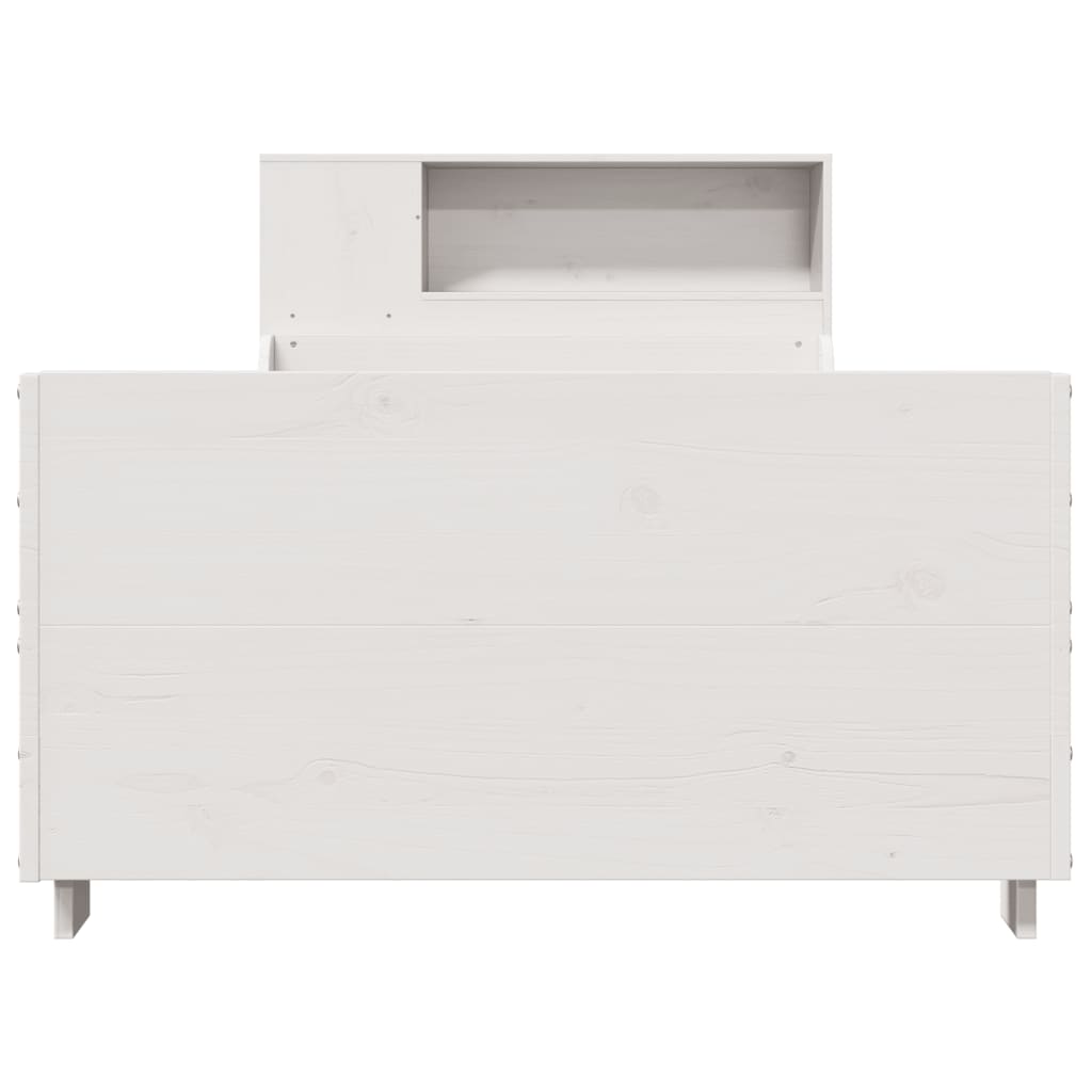 vidaXL Rama łóżka bez materaca, biała, 75x190 cm, lite drewno sosnowe
