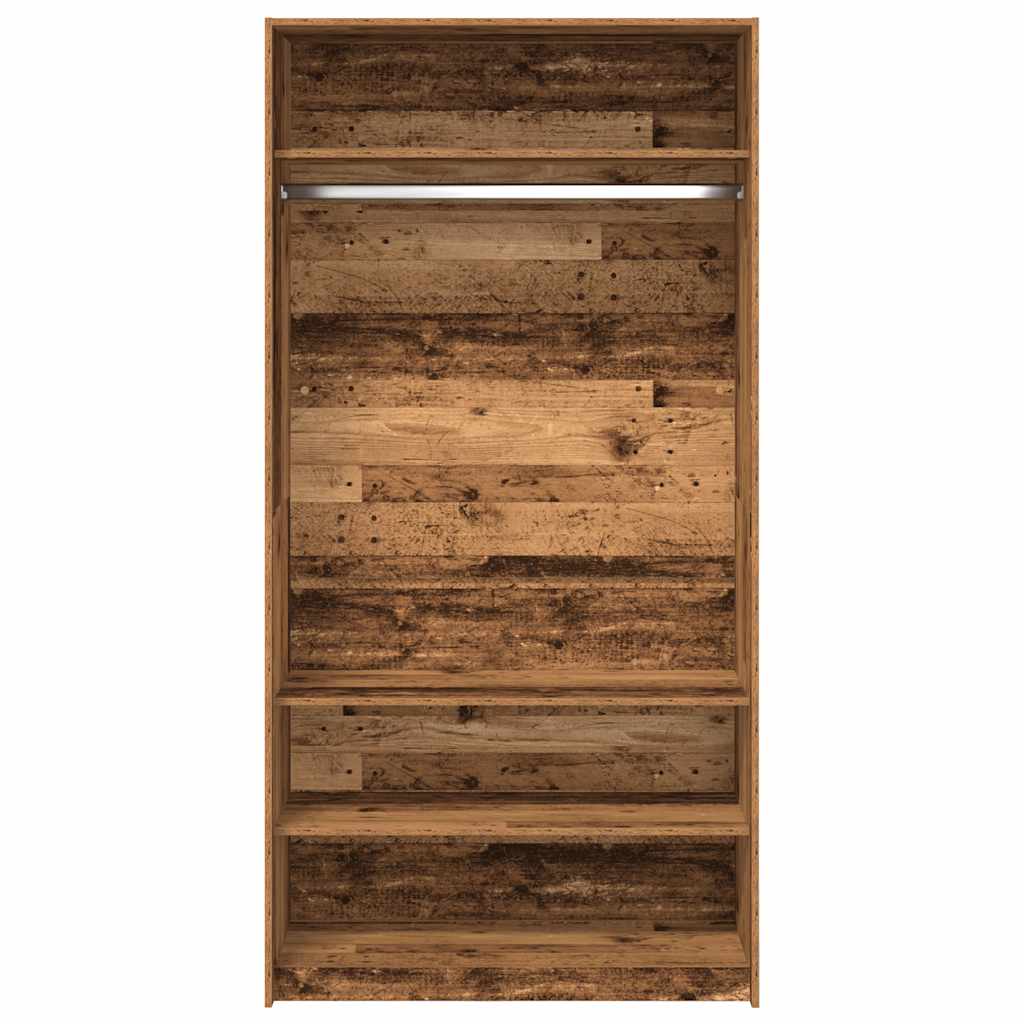 vidaXL Szafa, stare drewno, 100x50x200 cm, materiał drewnopochodny