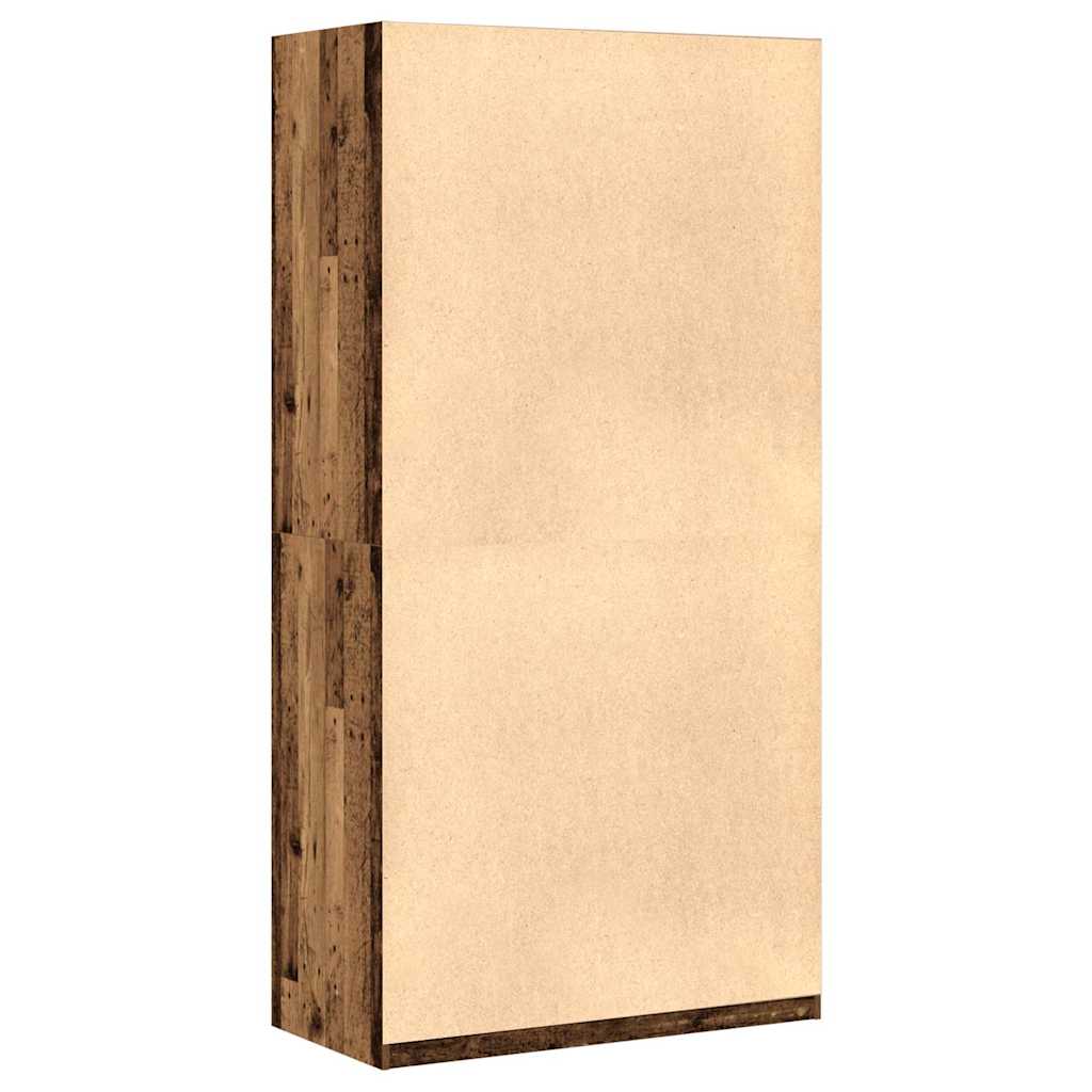 vidaXL Szafa, stare drewno, 100x50x200 cm, materiał drewnopochodny