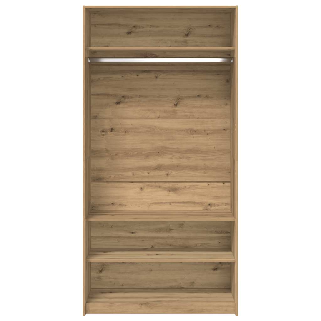 vidaXL Szafa, dąb artisan, 100x50x200 cm, materiał drewnopochodny