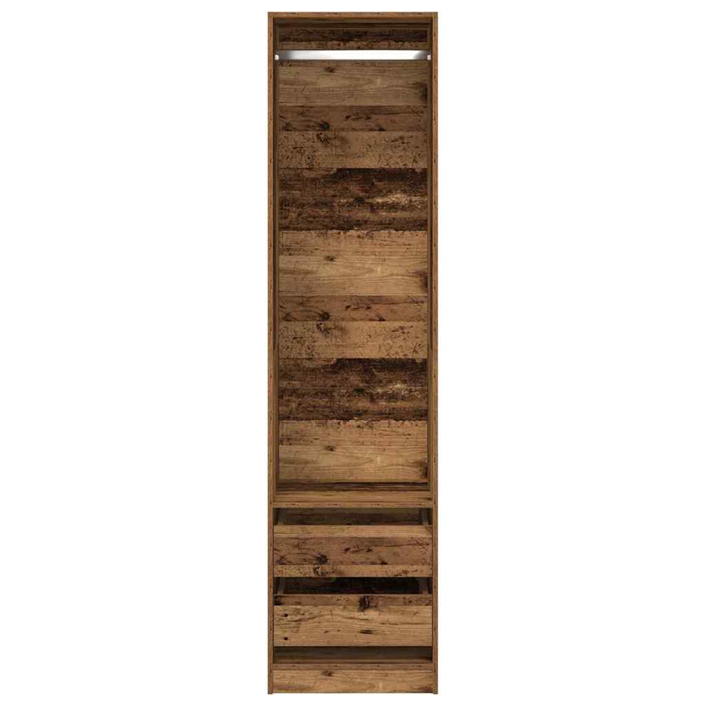 vidaXL Szafa, stare drewno, 50x50x200 cm, materiał drewnopochodny