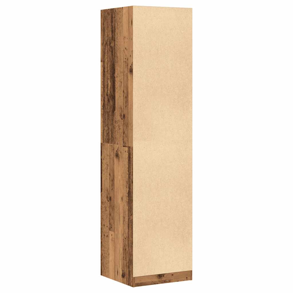 vidaXL Szafa, stare drewno, 50x50x200 cm, materiał drewnopochodny