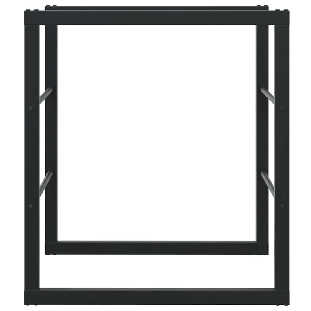 vidaXL Stojak na drewno opałowe czarny 55x30x61 cm stalowy