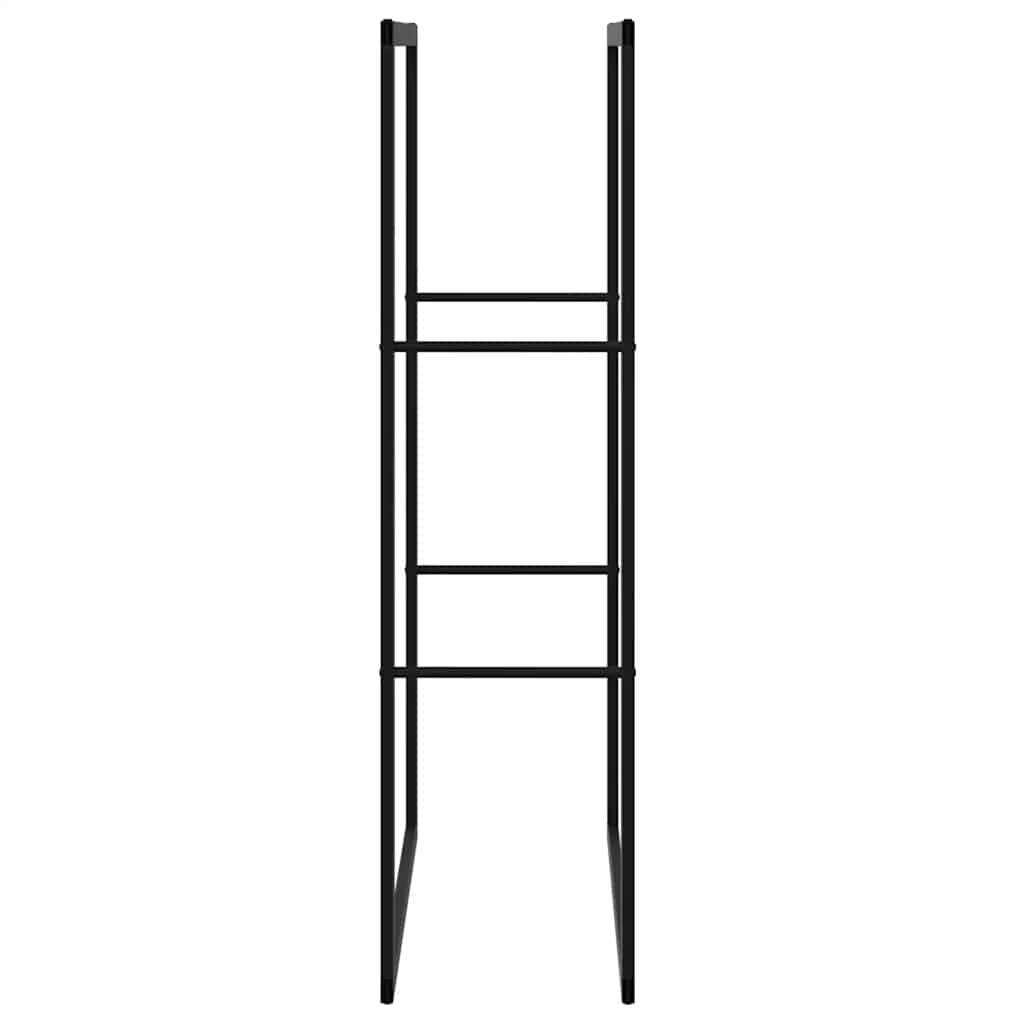 vidaXL Stojak na drewno opałowe czarny 55x30x116 cm stalowy