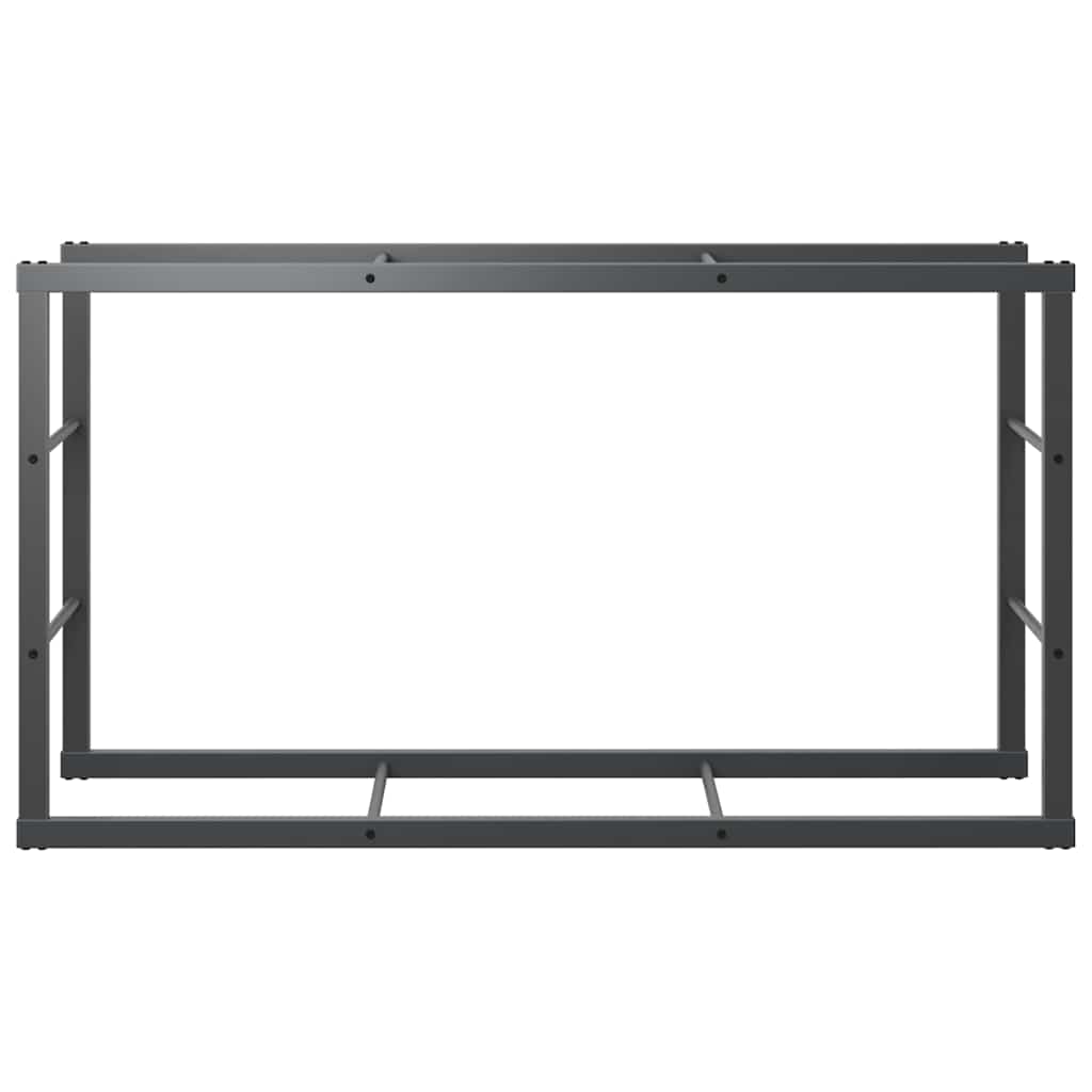 vidaXL Stojak na drewno opałowe czarny 110x30x61 cm stalowy