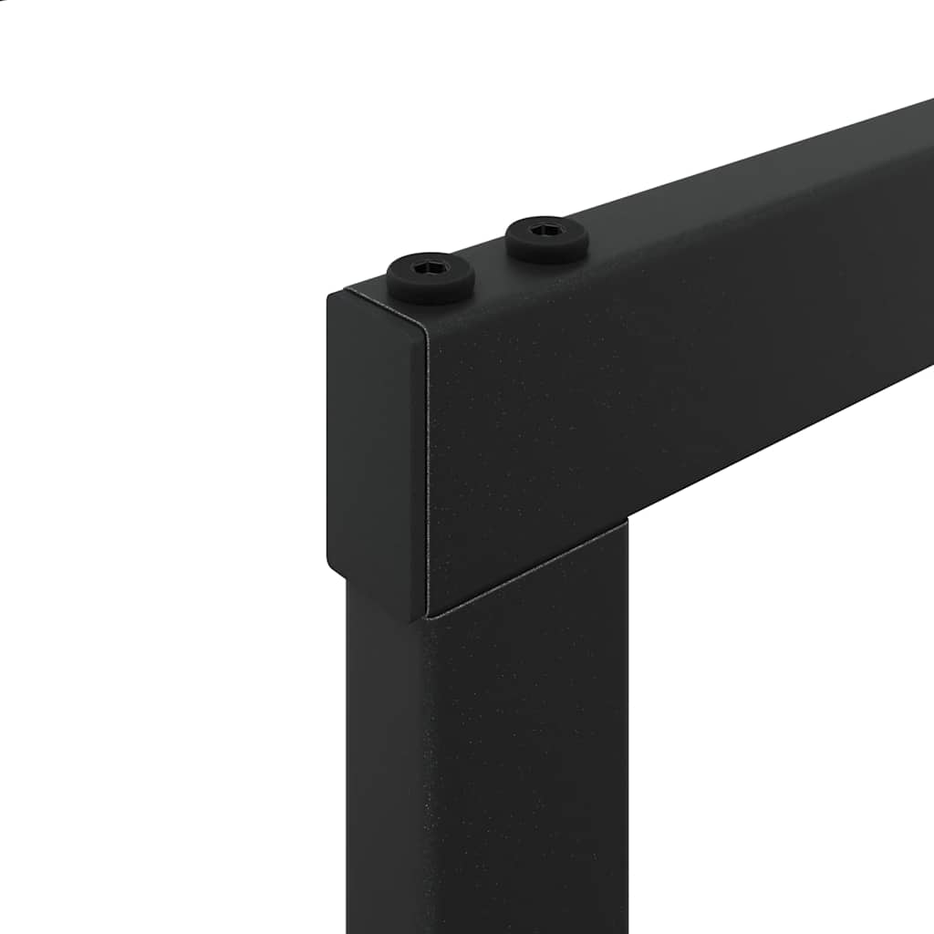 vidaXL Stojak na drewno opałowe czarny 110x30x61 cm stalowy