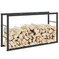 vidaXL Stojak na drewno opałowe czarny 110x30x61 cm stalowy