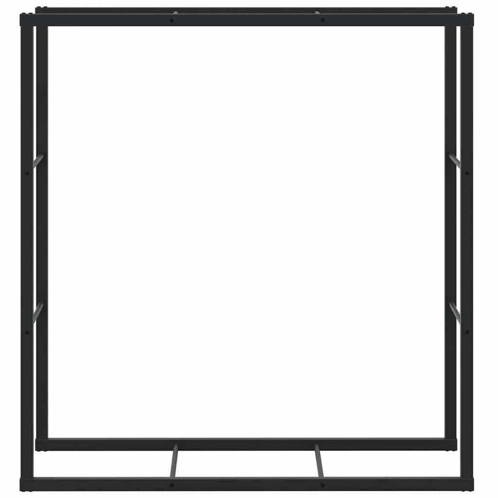 vidaXL Stojak na drewno opałowe, czarny,110x30x116 cm, stalowy