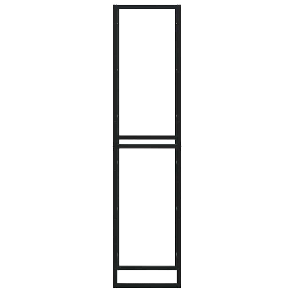 vidaXL Stojak na drewno opałowe czarny 50x30x209 cm stalowy