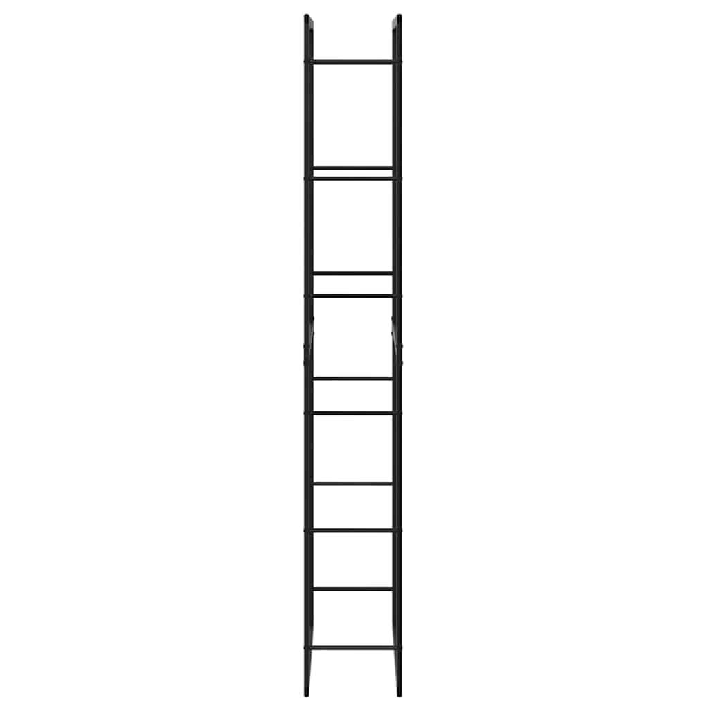vidaXL Stojak na drewno opałowe czarny 50x30x209 cm stalowy