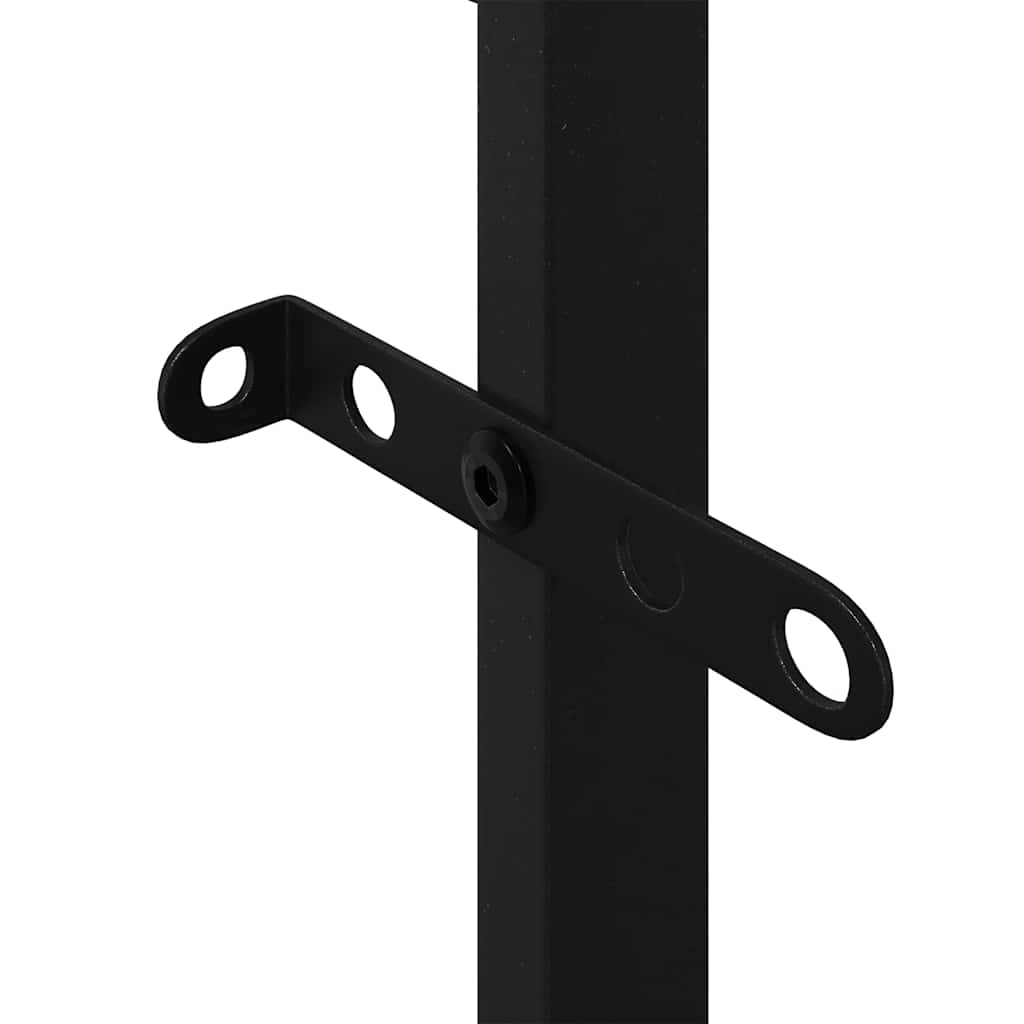vidaXL Stojak na drewno opałowe czarny 50x30x209 cm stalowy