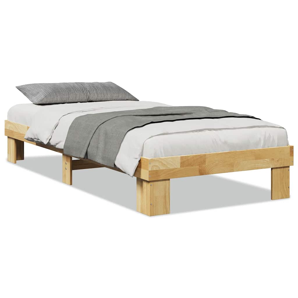 vidaXL Rama łóżka bez materaca 75x190 cm lite drewno dąb