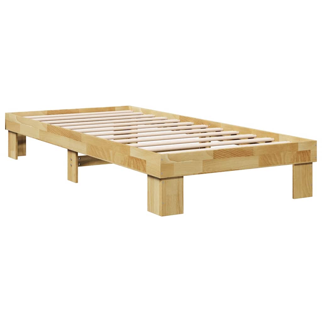 vidaXL Rama łóżka bez materaca 75x190 cm lite drewno dąb