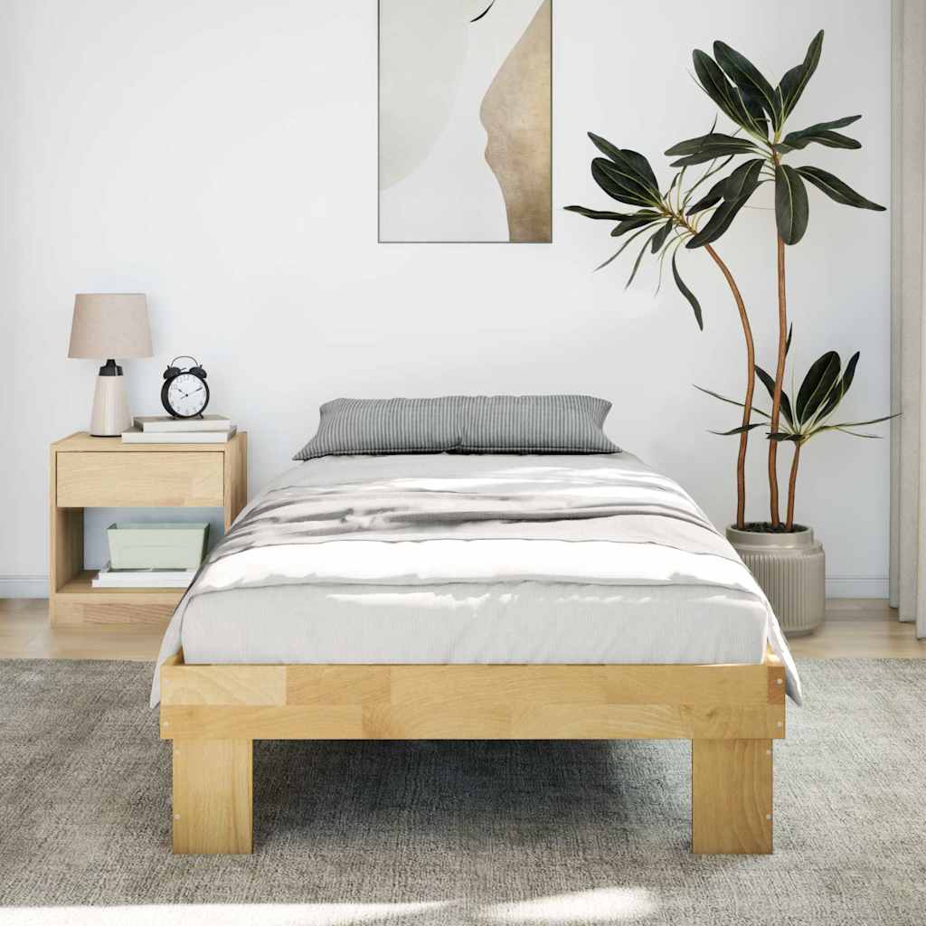 vidaXL Rama łóżka bez materaca 75x190 cm lite drewno dąb
