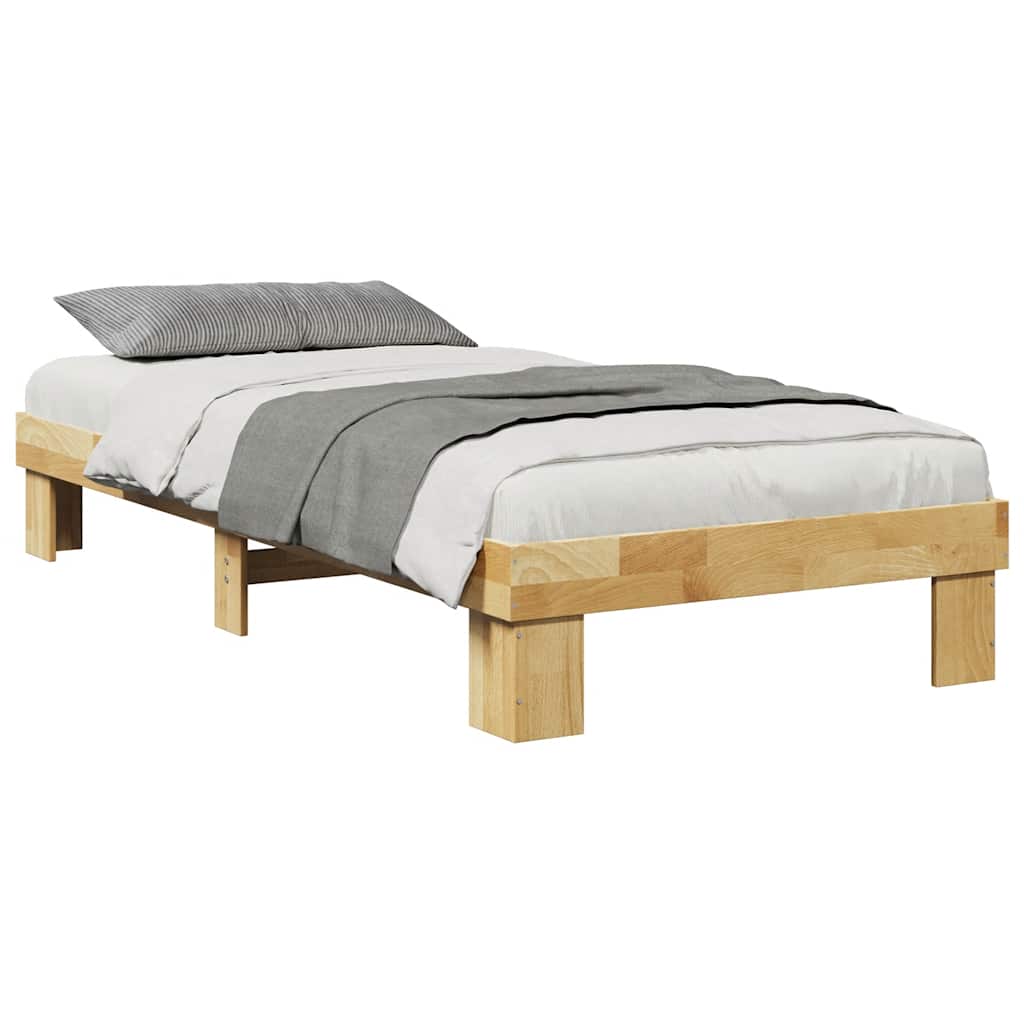 vidaXL Rama łóżka bez materaca 75x190 cm lite drewno dąb