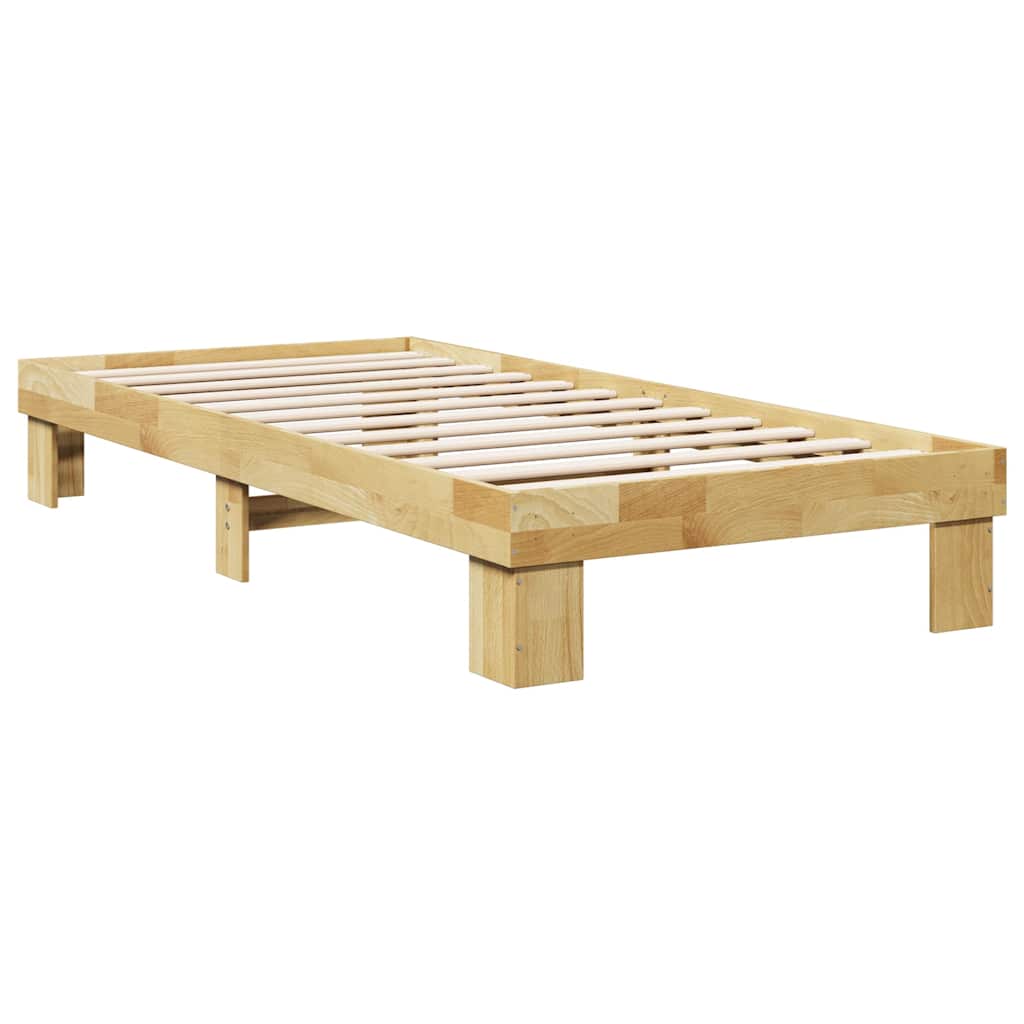 vidaXL Rama łóżka bez materaca 75x190 cm lite drewno dąb