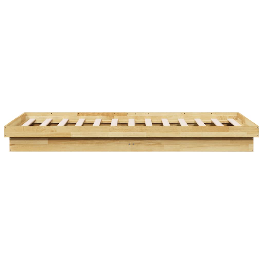 vidaXL Rama łóżka bez materaca 75x190 cm lite drewno dębowe