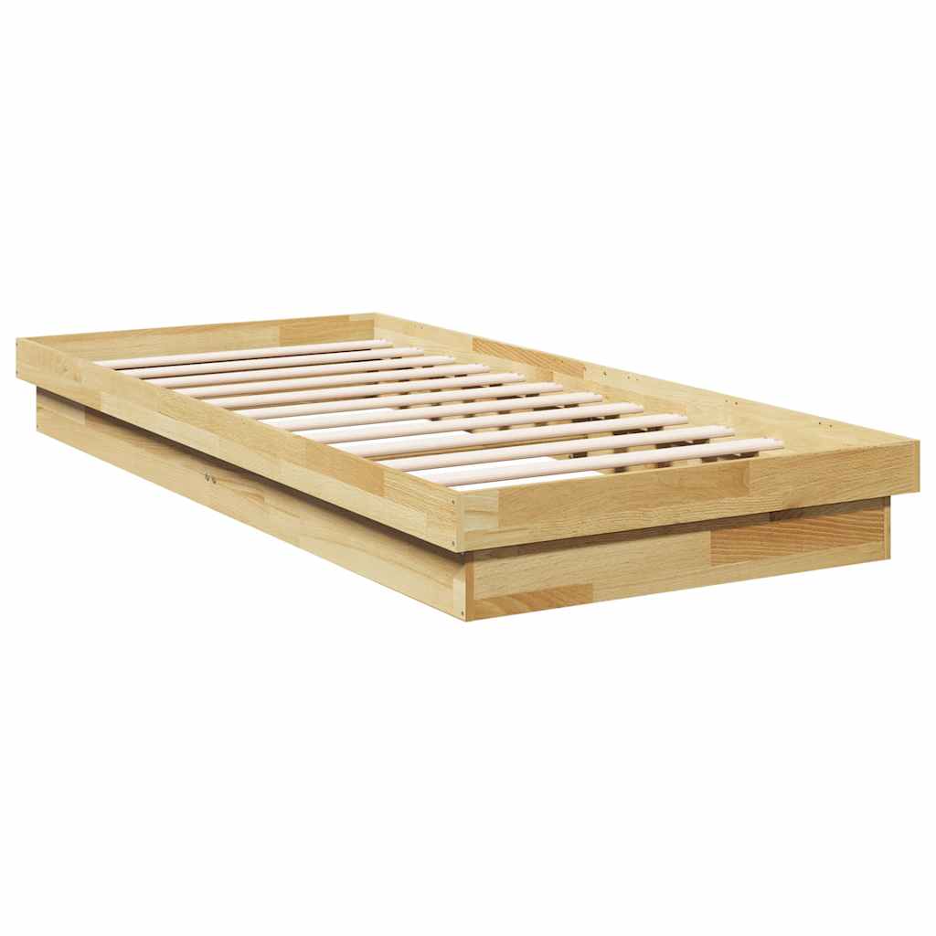 vidaXL Rama łóżka bez materaca 75x190 cm lite drewno dębowe