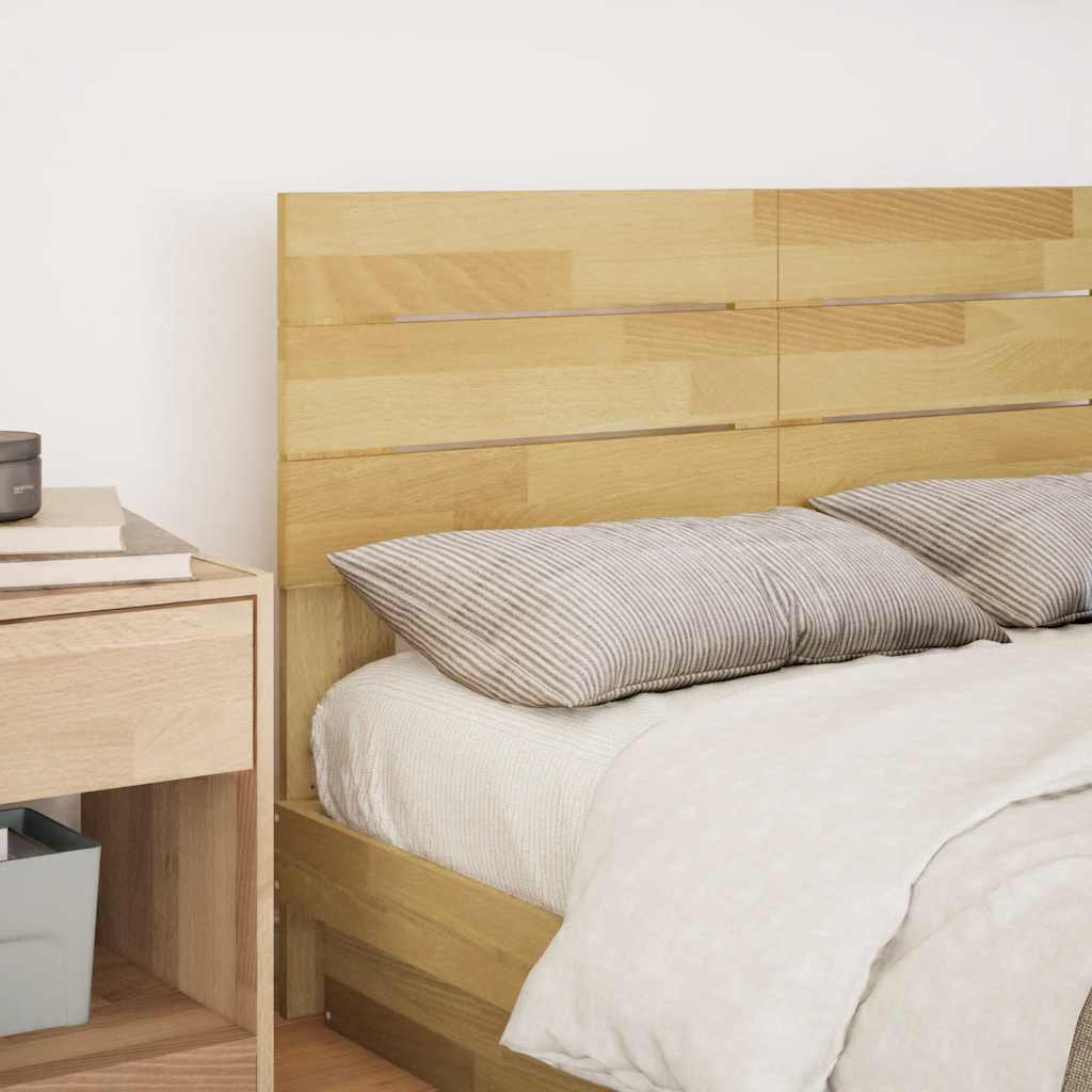 vidaXL Zagłówek 120 cm Drewno lite Dąb