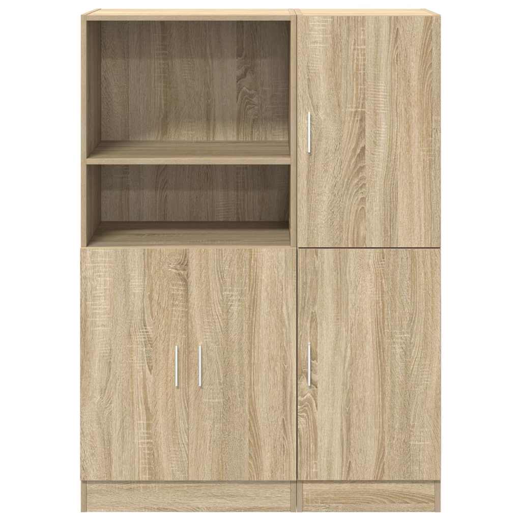 vidaXL Zestaw 2 szafek kuchennych, dąb sonoma, materiał drewnopochodny