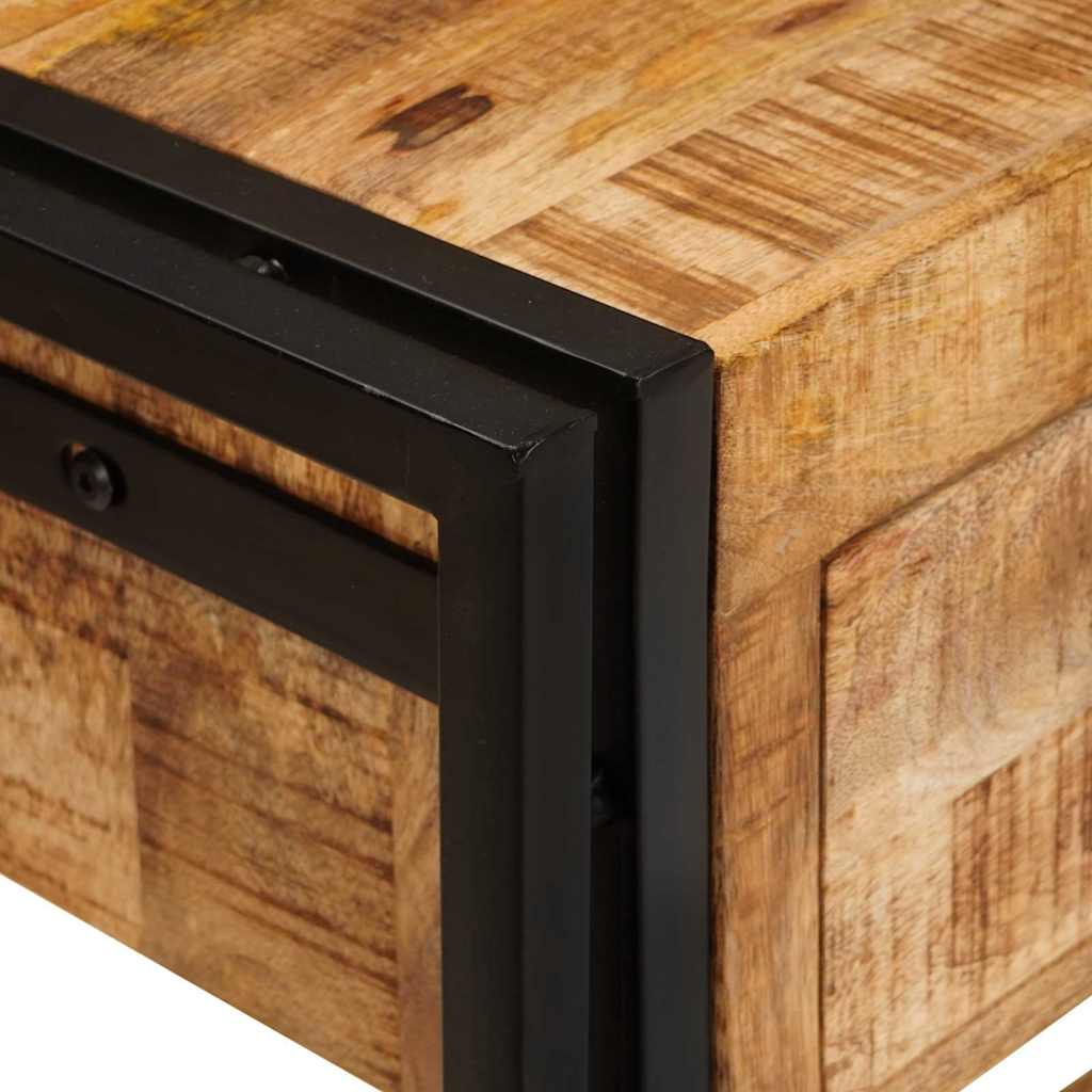 vidaXL Stoliki konsolowe 2 pcs Brązowy 161 x 33 x 75 cm Drewno z mango