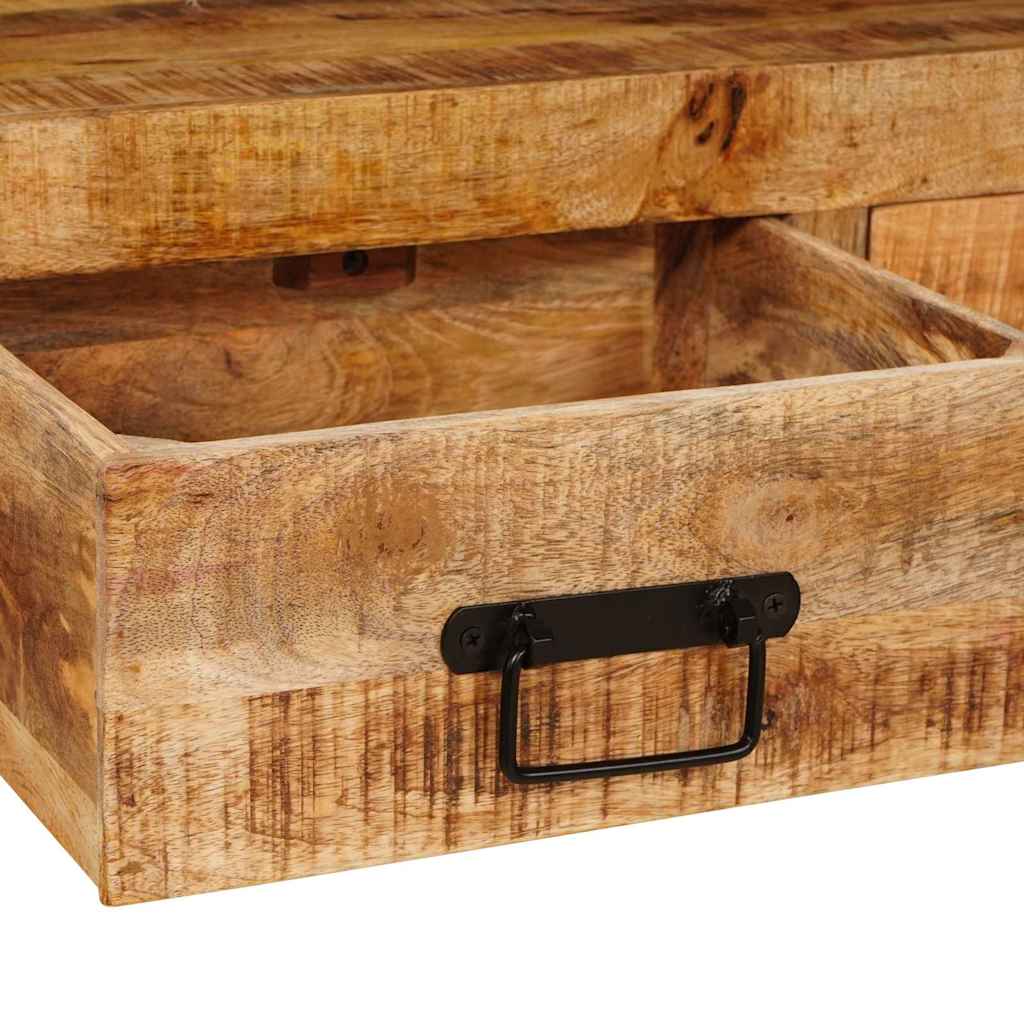 vidaXL Stoliki konsolowe 2 pcs Brązowy 161 x 33 x 75 cm Drewno z mango
