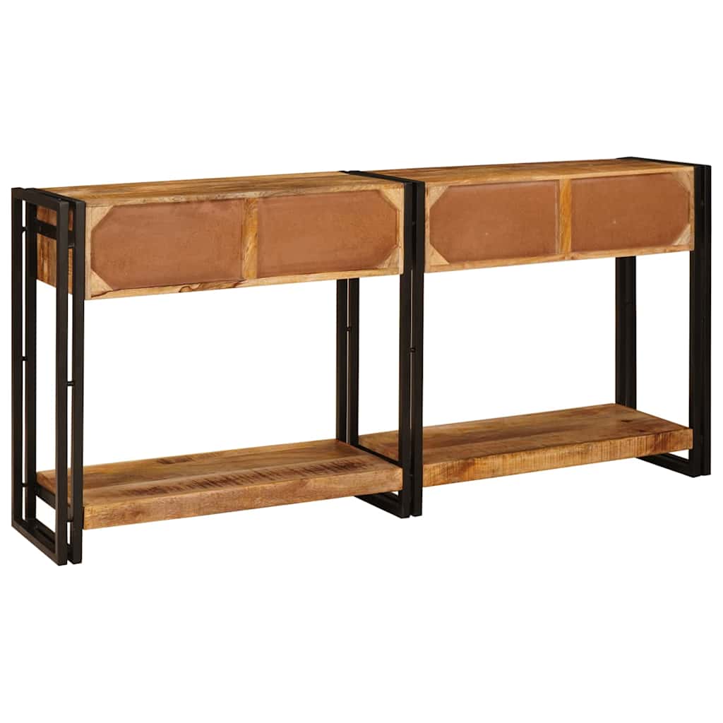 vidaXL Stoliki konsolowe 2 pcs Brązowy 161 x 33 x 75 cm Drewno z mango