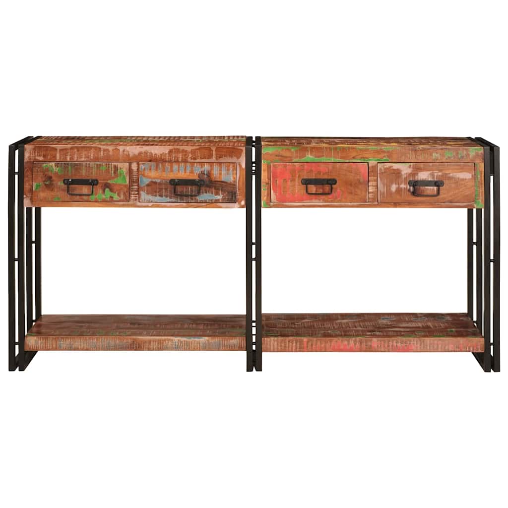 vidaXL Stoliki konsolowe z półką 2 pcs Wielokolorowe 161 x 33 x 75 cm