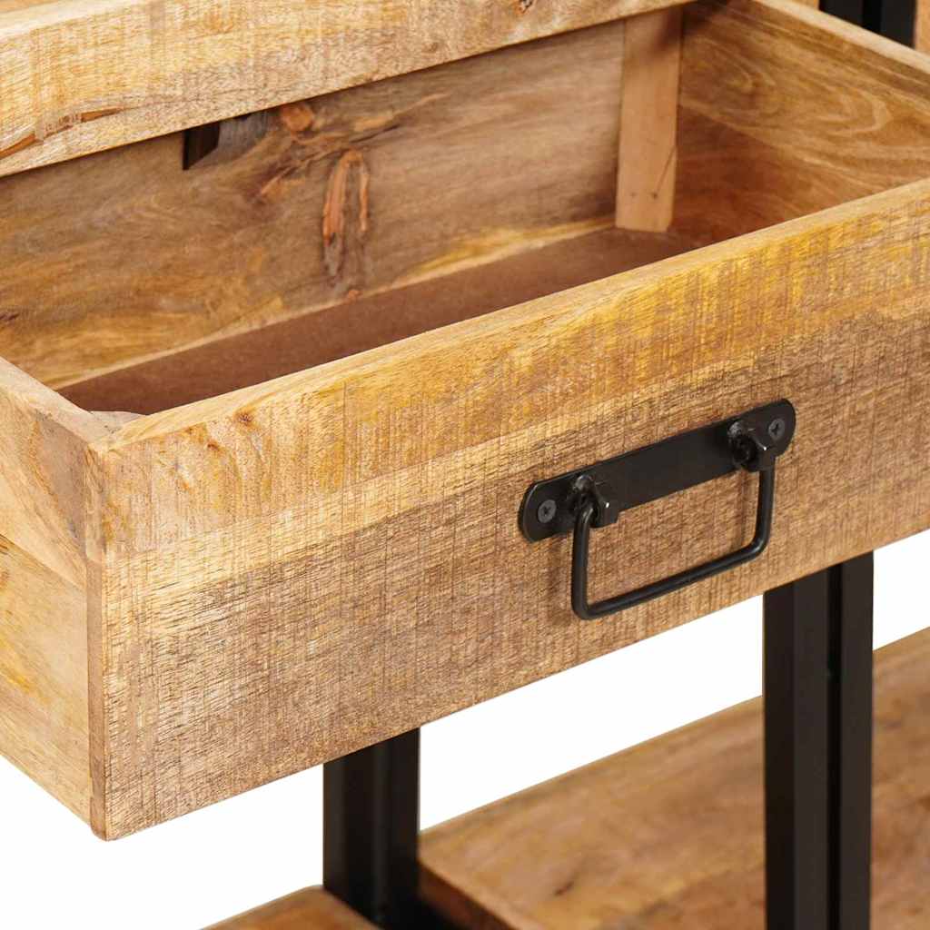 vidaXL Stoliki konsolowe 2 pcs Brązowy 200 x 33 x 75 cm Drewno z mango