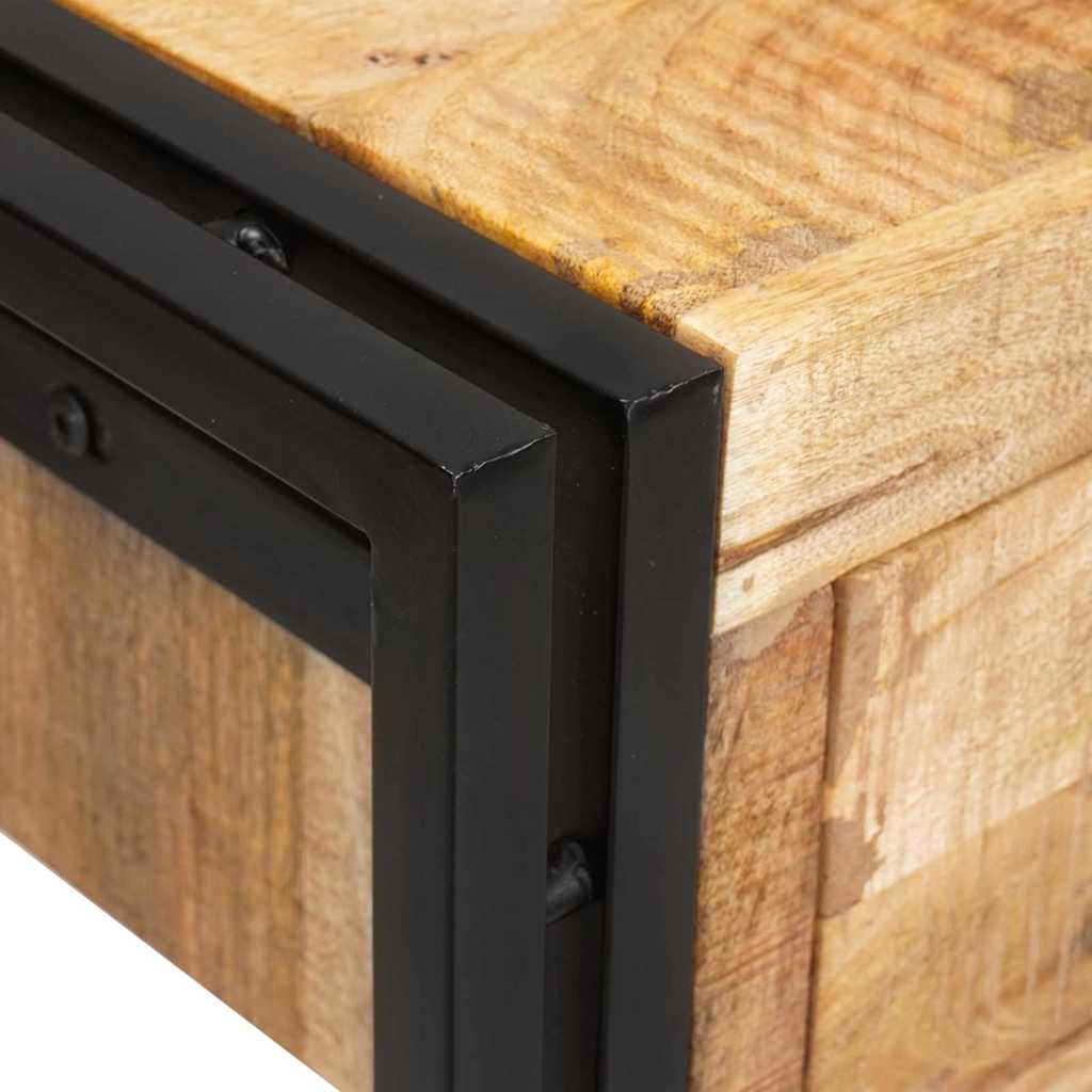 vidaXL Stoliki konsolowe 2 pcs Brązowy 200 x 33 x 75 cm Drewno z mango