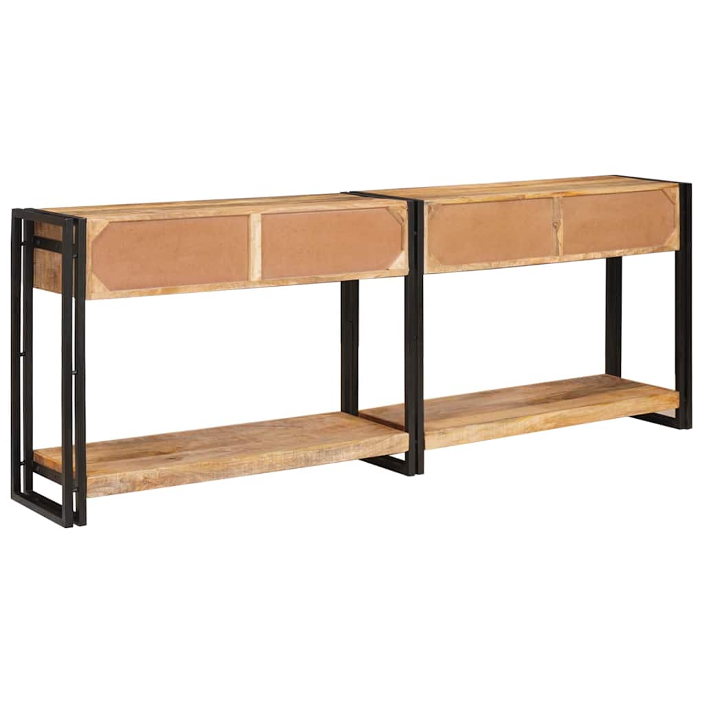 vidaXL Stoliki konsolowe 2 pcs Brązowy 200 x 33 x 75 cm Drewno z mango