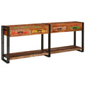 vidaXL Stoliki konsolowe 2 pcs Wielokolorowe Lite Drewno Recyklingowe