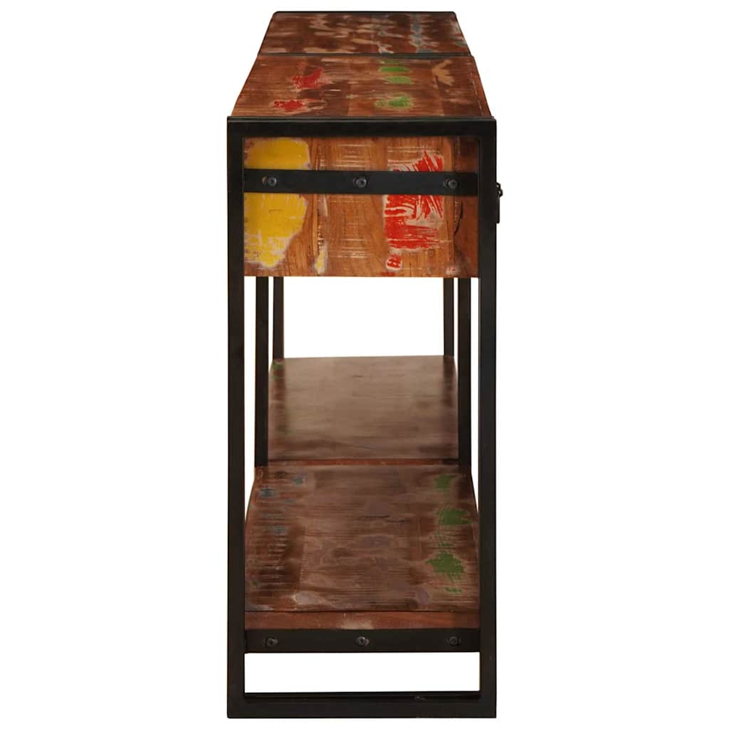 vidaXL Stoliki konsolowe 2 pcs Wielokolorowe Lite Drewno Recyklingowe