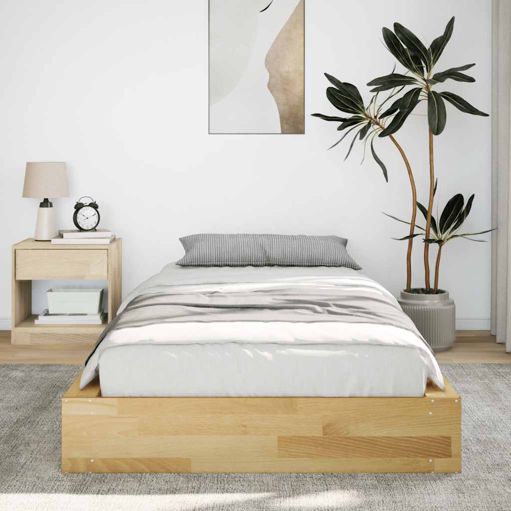 vidaXL Rama łóżka bez materaca 90x200 cm lite drewno dąb