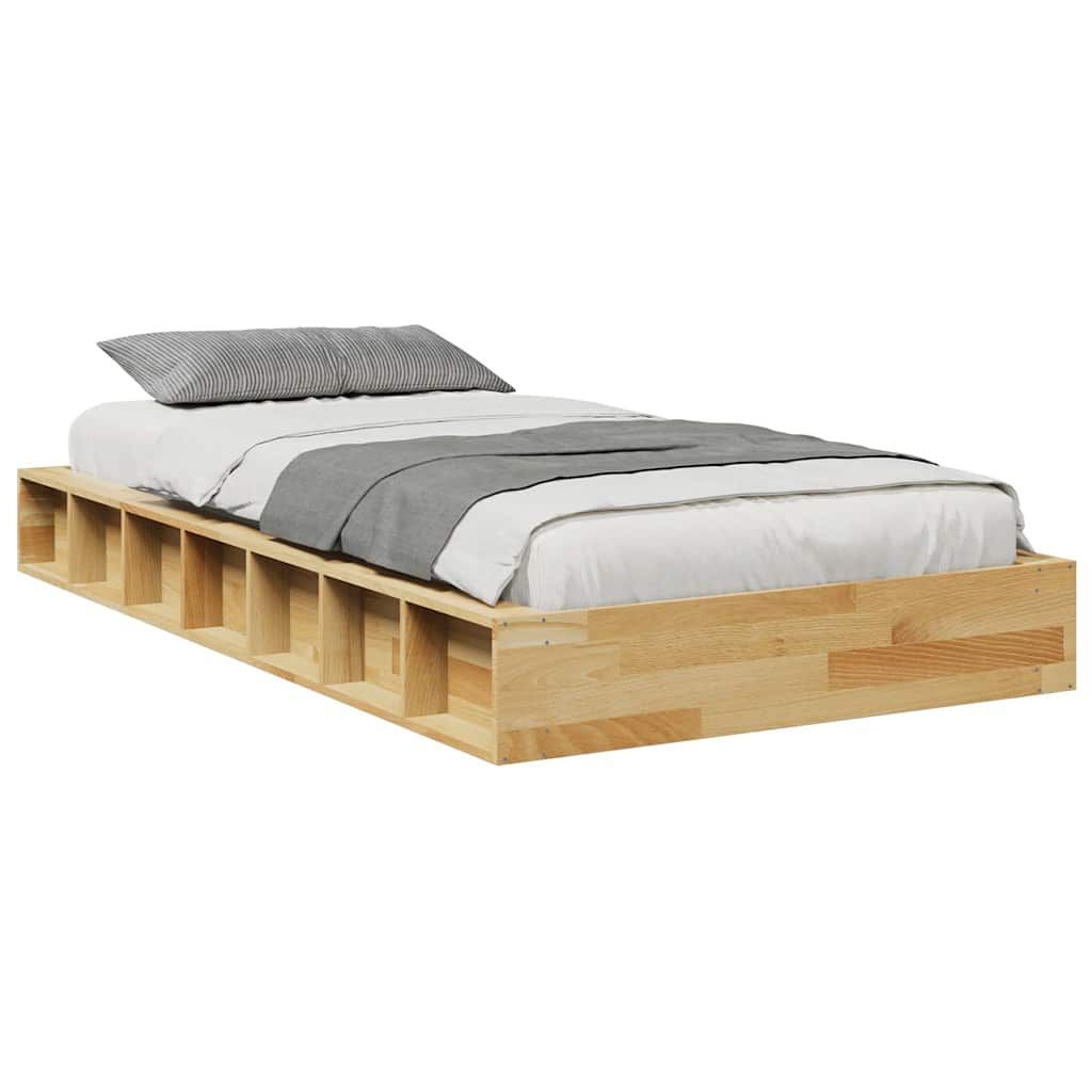 vidaXL Rama łóżka bez materaca 100x200 cm lite drewno dąb